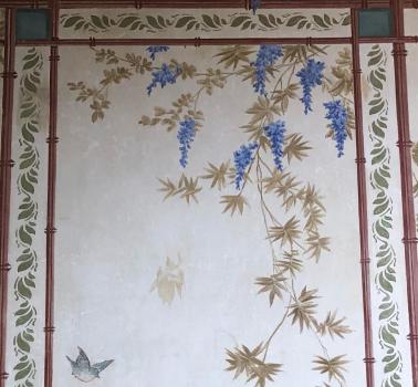 Sur les murs d'une villa à Saint Sylvestre