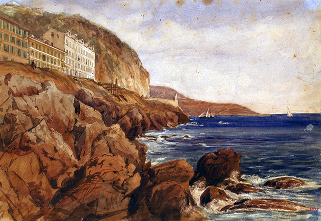 The rocks of the Ponchettes and Rauba Capèu cape, ca. 1850