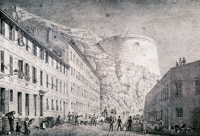 The Clérissi Tower (or Bellanda Tower), ca. 1830