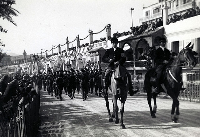 Parade of Alpine Hunters, ca. 1925