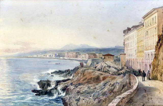 View from the Rauba Capèu cape, ca. 1850