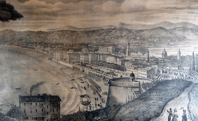Panorama of Nice from the hill of the Castle, ca. 1840
