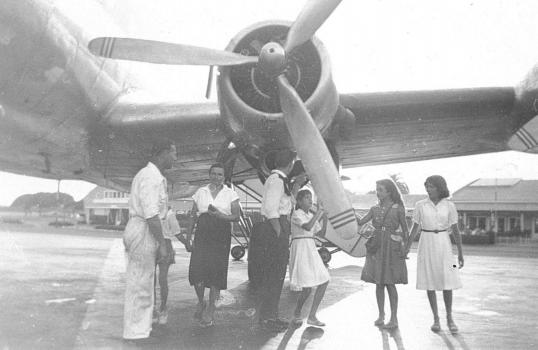 Aéroport / avion Air France, en 1956