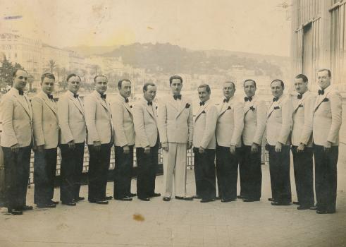 Emile Sansky et ses collègues musiciens