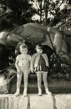 Ermanno et Martine au jardin Albert 1er