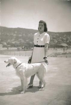Paulette Barnoin et son chien 