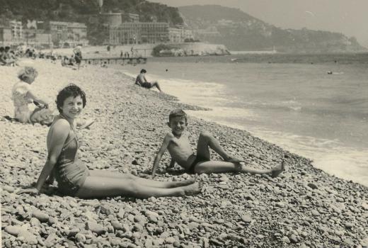 Rolland et Mireille LEROY à la plage