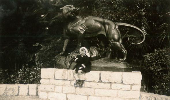 Christine devant la panthère