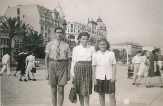 Simone, Christiane et Guy sur la Prom'