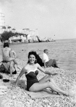 Irène à la plage des Ponchettes
