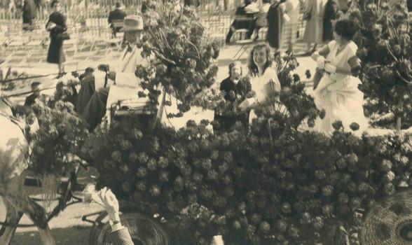 Monique Maria à la Bataille de fleurs