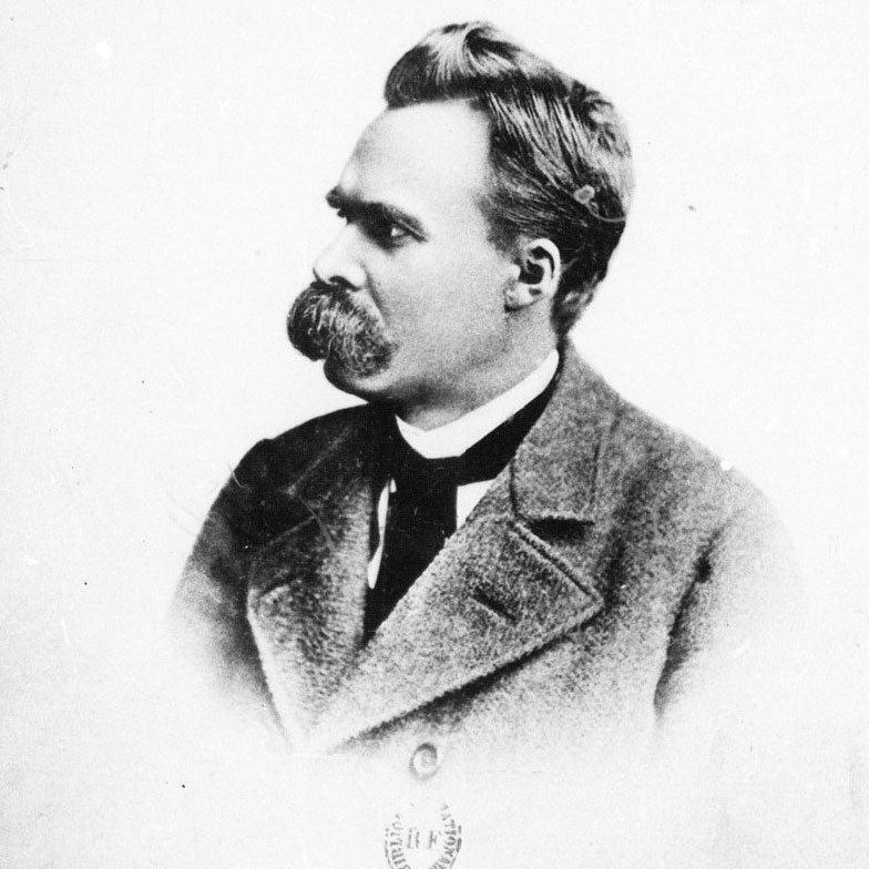 Portrait de Friedrich Nietzsche dans Ainsi parlait Zarathoustra. Un livre pour tout le monde et personne, SOCIÉTÉ DV MERCURE DE France XV, RVB DE L'ÉCHAVDÉ-SAINT-SKRMAIN, XV, Leipzig, C. G. Naumann, Source gallica.bnf.fr / Bibliothèque nationale de France